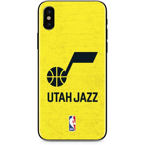 NBA Utah Jazz Yellow Texture iPhone X Skin