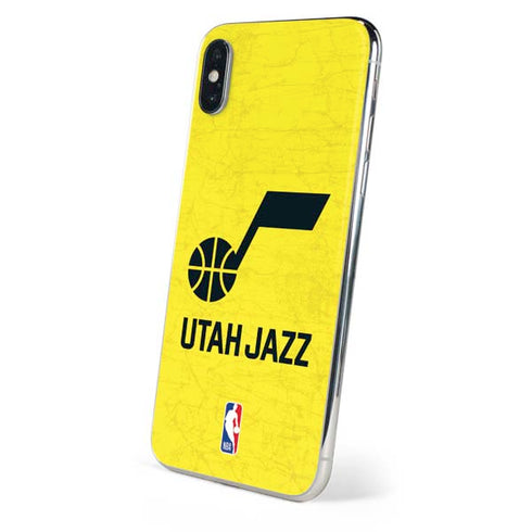 NBA Utah Jazz Yellow Texture iPhone X Skin
