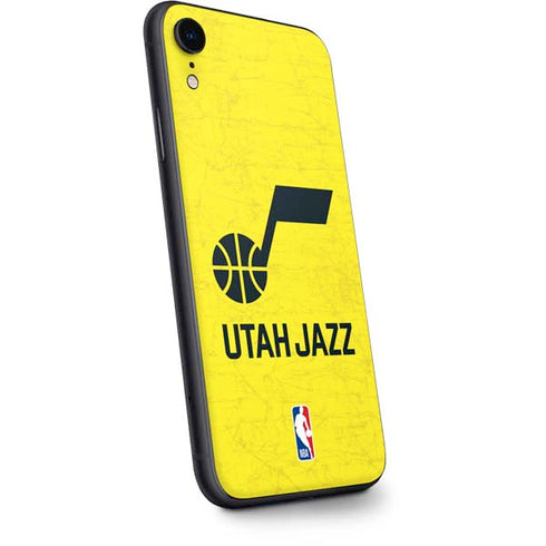 NBA Utah Jazz Yellow Texture iPhone XR Skin