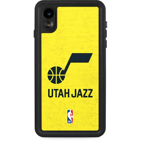 NBA Utah Jazz Yellow Texture iPhone XR Waterproof Case