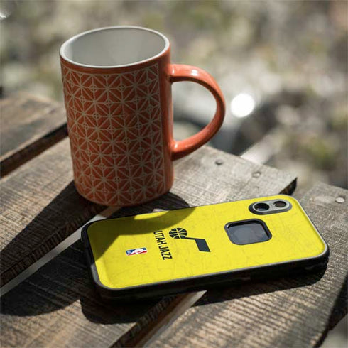 NBA Utah Jazz Yellow Texture LifeProof Fre iPhone Skin