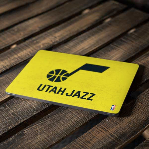 NBA Utah Jazz Yellow Texture Apple MacBook Air Skin