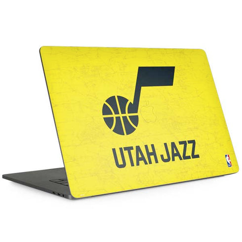 NBA Utah Jazz Yellow Texture MacBook Skins