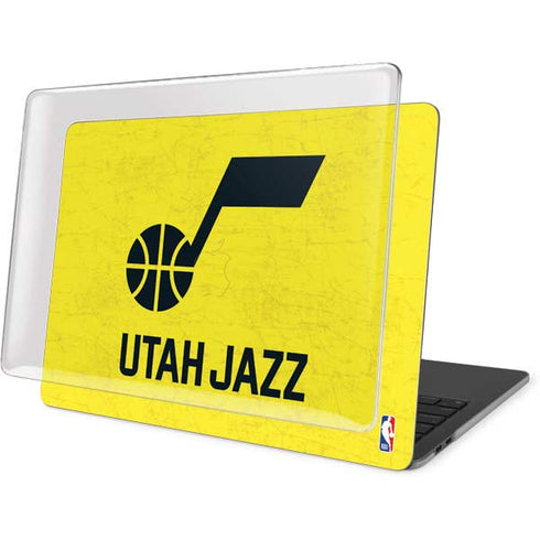 NBA Utah Jazz Yellow Texture MacBook Pro 16in (2019-20) Case plus Skin