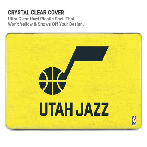 NBA Utah Jazz Yellow Texture MacBook Pro 16in (2019-20) Case plus Skin