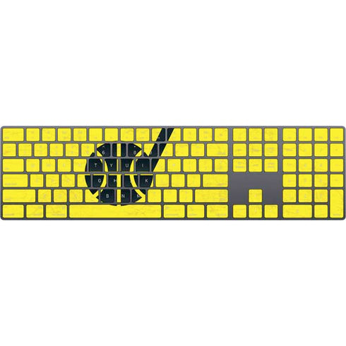 NBA Utah Jazz Yellow Texture Magic Keyboard with Numeric Keypad Skin