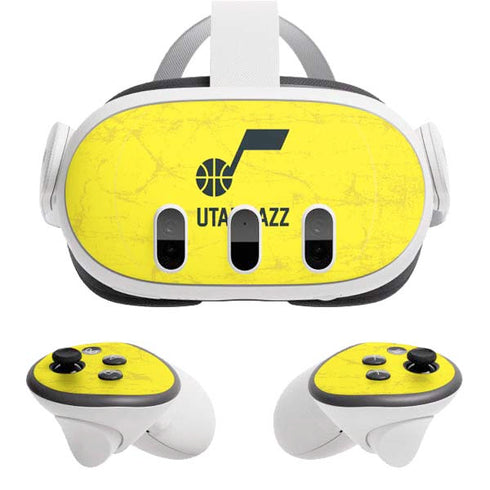 NBA Utah Jazz Yellow Texture Meta Quest 3 Skin