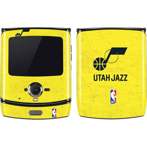 NBA Utah Jazz Yellow Texture Motorola RAZR Skin
