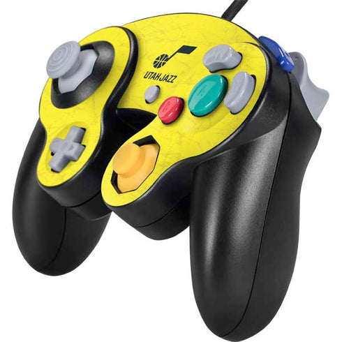 NBA Utah Jazz Yellow Texture Nintendo GameCube Controller Skin