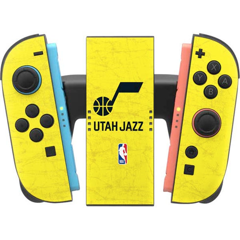 NBA Utah Jazz Yellow Texture Nintendo Switch 2 (2025) Joy-Con Controller Skin