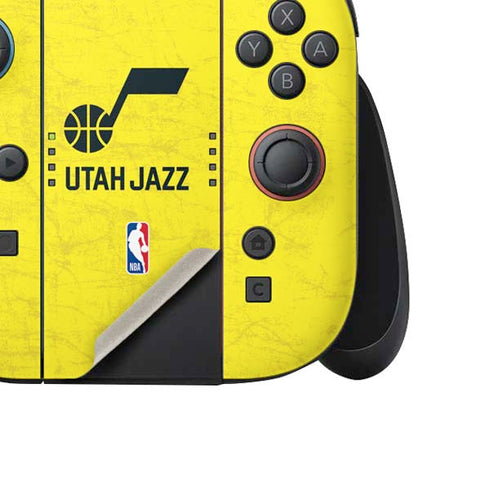 NBA Utah Jazz Yellow Texture Nintendo Switch 2 (2025) Joy-Con Controller Skin