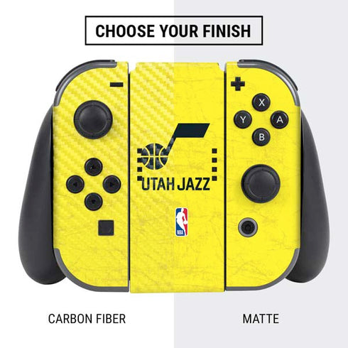 NBA Utah Jazz Yellow Texture Nintendo Switch Bundle Skin