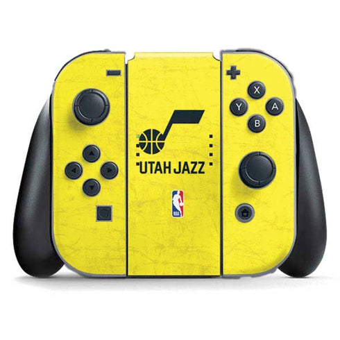 NBA Utah Jazz Yellow Texture Nintendo Switch (2017-2021) Joy-Con Controller Skin