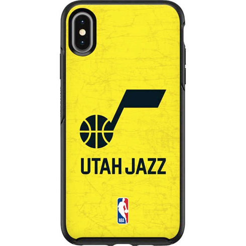 NBA Utah Jazz Yellow Texture Otterbox Symmetry iPhone Skin