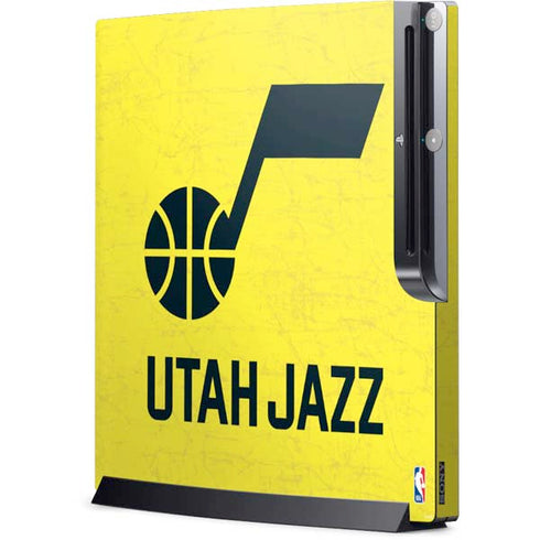 NBA Utah Jazz Yellow Texture Playstation 3 & PS3 Slim Skin
