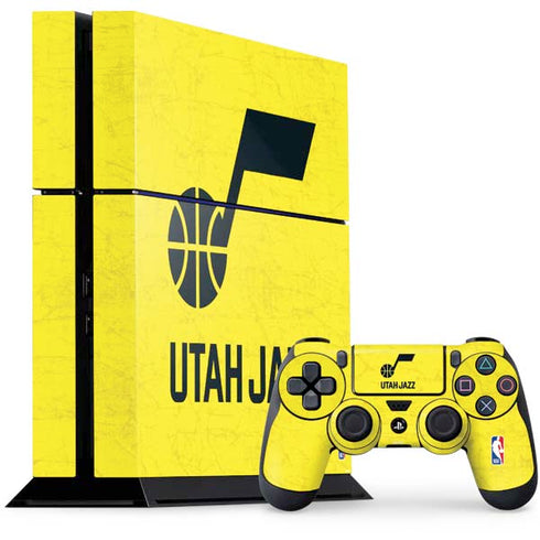 NBA Utah Jazz Yellow Texture PlayStation PS4 Skins