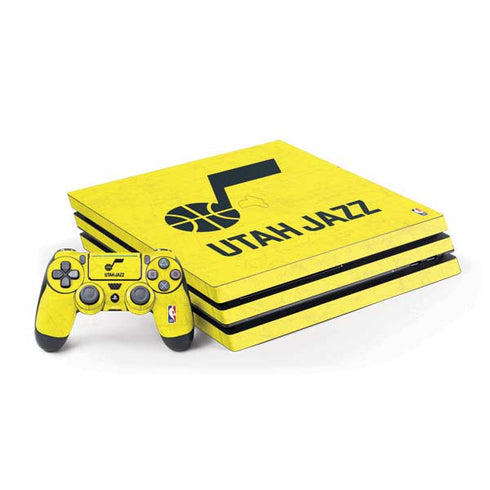 NBA Utah Jazz Yellow Texture PS4 Pro Bundle Skin