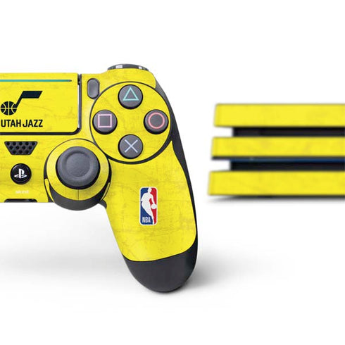 NBA Utah Jazz Yellow Texture PS4 Pro Bundle Skin