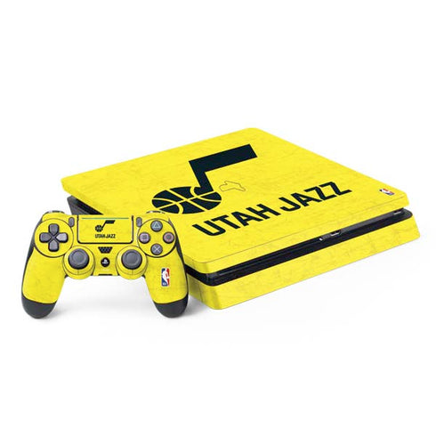 NBA Utah Jazz Yellow Texture PS4 Slim Bundle Skin