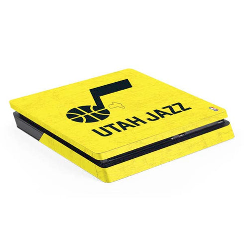 NBA Utah Jazz Yellow Texture PS4 Slim Skin