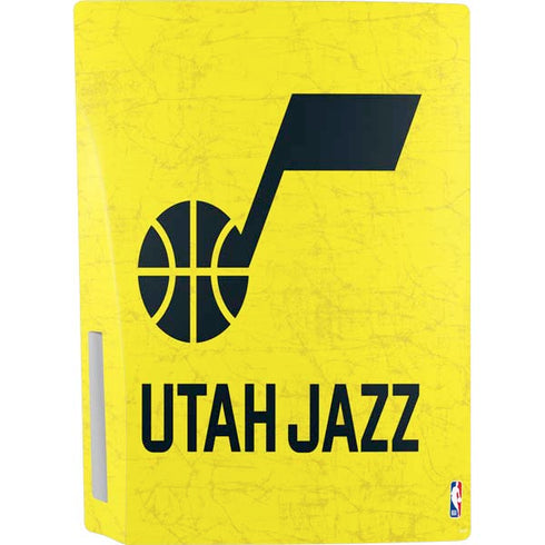 NBA Utah Jazz Yellow Texture PS5 Console Skin