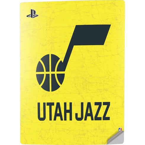NBA Utah Jazz Yellow Texture PS5 Digital Edition Console Skin