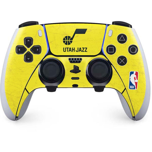 NBA Utah Jazz Yellow Texture PS5 DualSense Edge Pro Controller Skin