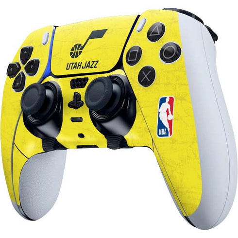 NBA Utah Jazz Yellow Texture PS5 DualSense Edge Pro Controller Skin