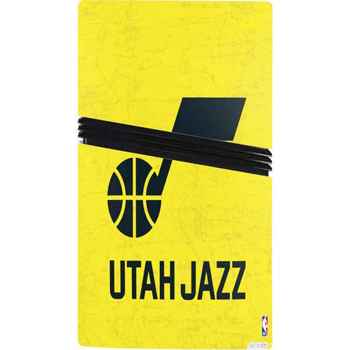 NBA Utah Jazz Yellow Texture PS5 Pro Bundle Skin