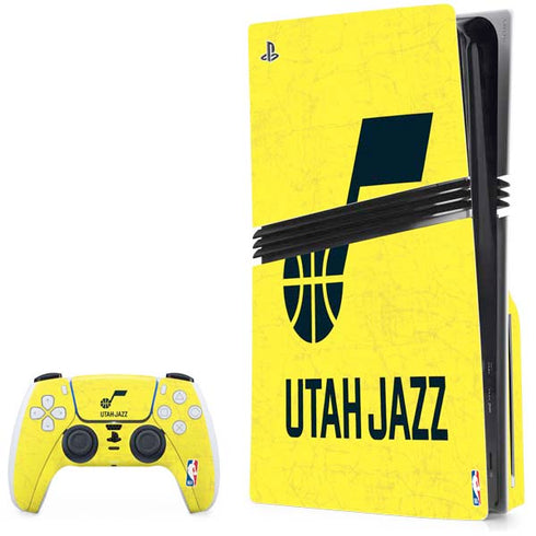 NBA Utah Jazz Yellow Texture PlayStation PS5 Skins