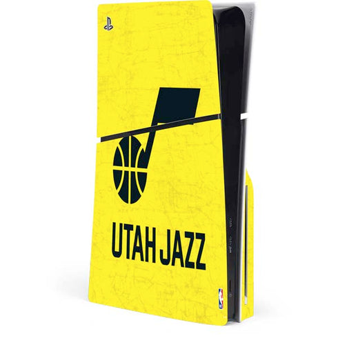 NBA Utah Jazz Yellow Texture PlayStation PS5 Skins