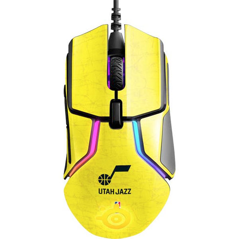 NBA Utah Jazz Yellow Texture SteelSeries Rival 600 Gaming Mouse Skin
