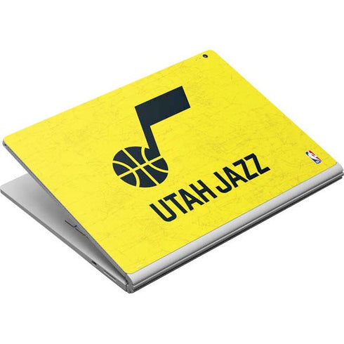 NBA Utah Jazz Yellow Texture Surface Book Skin