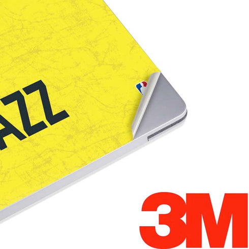 NBA Utah Jazz Yellow Texture Surface Laptop 2 Skin