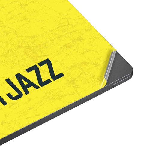 NBA Utah Jazz Yellow Texture Surface Laptop 7 15in Skin
