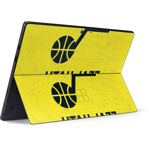 NBA Utah Jazz Yellow Texture Surface Pro 7 Skin
