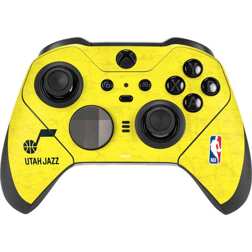 NBA Utah Jazz Yellow Texture Xbox Elite Wireless Controller Series 2 Skin