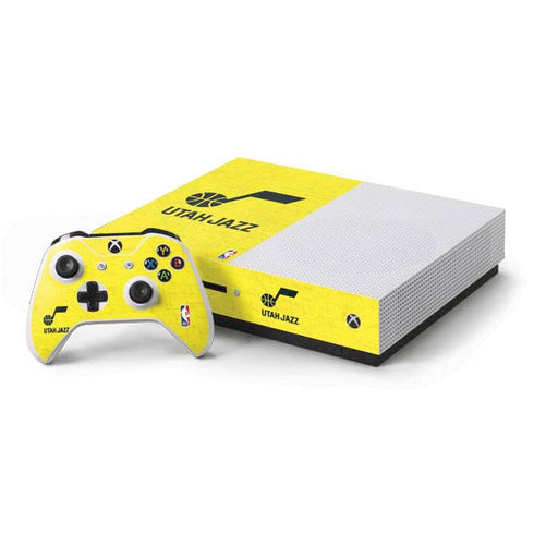NBA Utah Jazz Yellow Texture Xbox One Skins