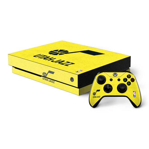 NBA Utah Jazz Yellow Texture Xbox One X Bundle Skin
