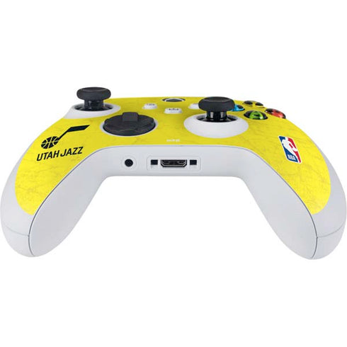 NBA Utah Jazz Yellow Texture Xbox Series S Controller Skin