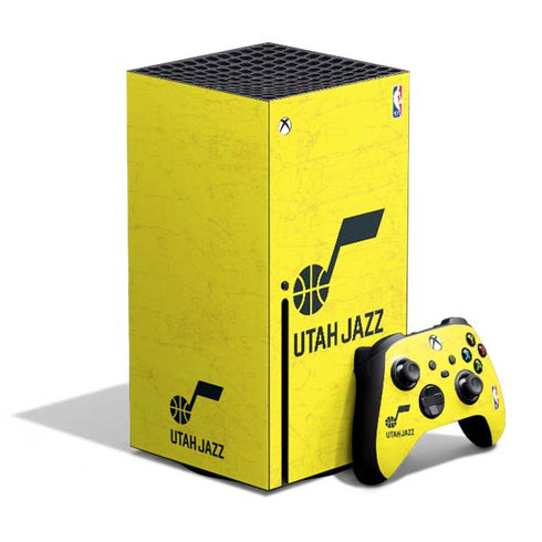 NBA Utah Jazz Yellow Texture Xbox Series X Bundle Skin