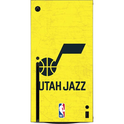 NBA Utah Jazz Yellow Texture Xbox Series X Console Skin