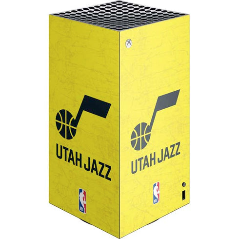 NBA Utah Jazz Yellow Texture XBox Series X Digital Edition Console Skin