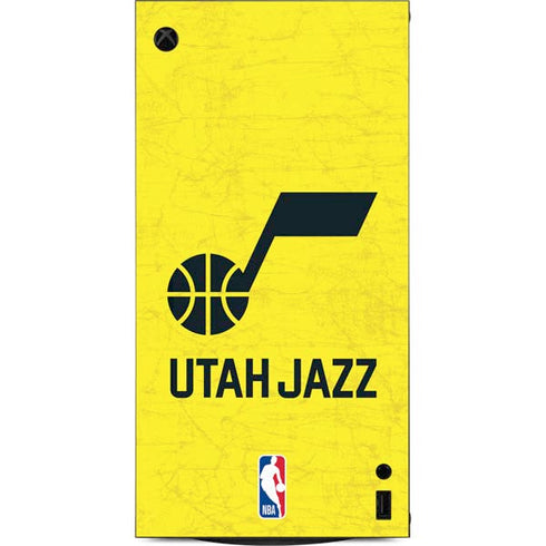 NBA Utah Jazz Yellow Texture XBox Series X Digital Edition Console Skin