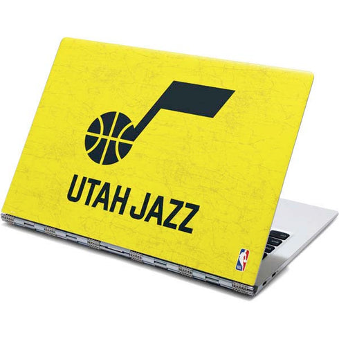 NBA Utah Jazz Yellow Texture Yoga 910 2-in-1 14in Touch-Screen Skin