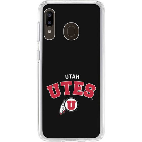 University of Utah Utes Logo Galaxy A20 Clear Case