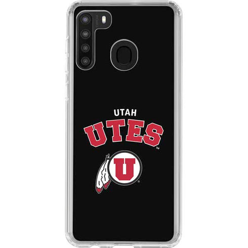 University of Utah Utes Logo Galaxy A21 Clear Case