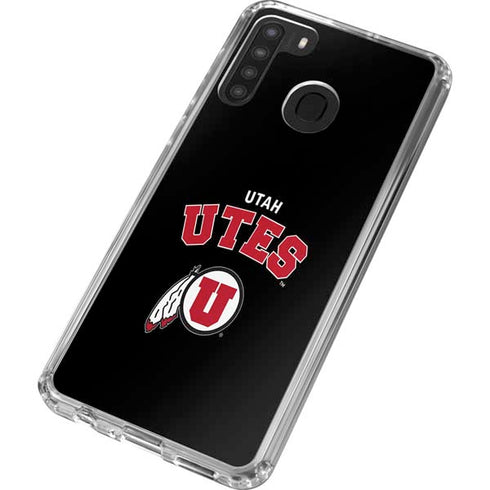University of Utah Utes Logo Galaxy A21 Clear Case