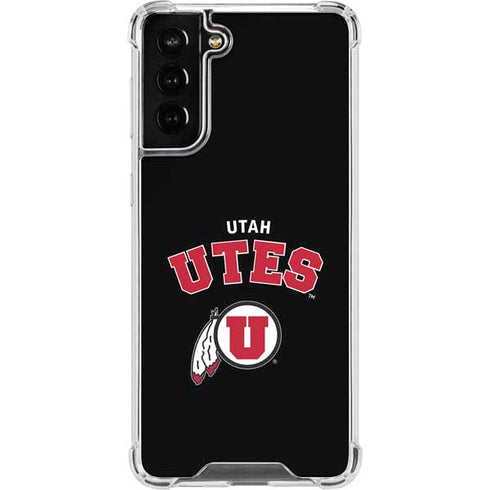 University of Utah Utes Logo Galaxy S21 FE Clear Case