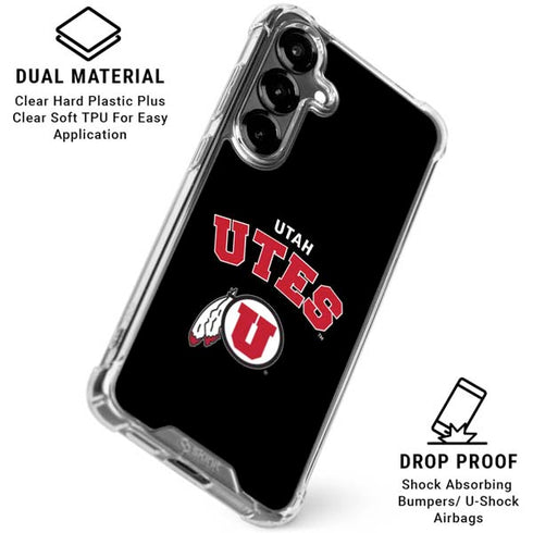 University of Utah Utes Logo Galaxy S26 Clear Case
